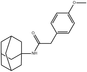 N-(1-adamantyl)-2-(4-methoxyphenyl)acetamide Struktur