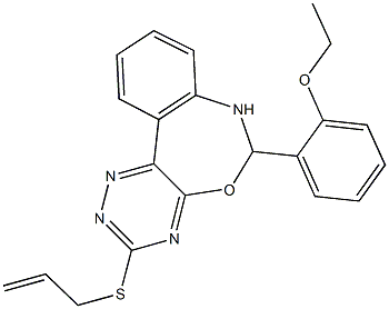 2-[3-(allylthio)-6,7-dihydro[1,2,4]triazino[5,6-d][3,1]benzoxazepin-6-yl]phenylethylether Struktur