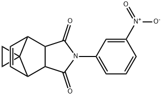 4-(3-nitrophenyl)-spiro[4-azatricyclo[5.2.1.0~2,6~]dec[8]ene-10,1'-cyclopropane]-3,5-dione Struktur