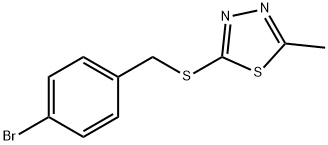 4-bromobenzyl 5-methyl-1,3,4-thiadiazol-2-yl sulfide Struktur