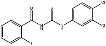 N-(3,4-dichlorophenyl)-N'-(2-iodobenzoyl)thiourea Struktur