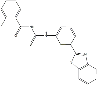 N-[3-(1,3-benzothiazol-2-yl)phenyl]-N'-(2-methylbenzoyl)thiourea Struktur