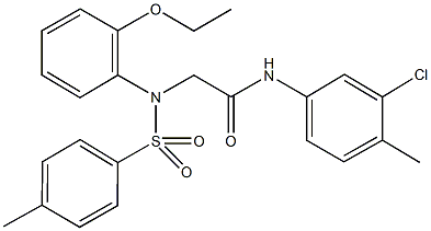 N-(3-chloro-4-methylphenyl)-2-{2-ethoxy[(4-methylphenyl)sulfonyl]anilino}acetamide Struktur