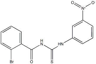 N-(2-bromobenzoyl)-N'-{3-nitrophenyl}thiourea Struktur