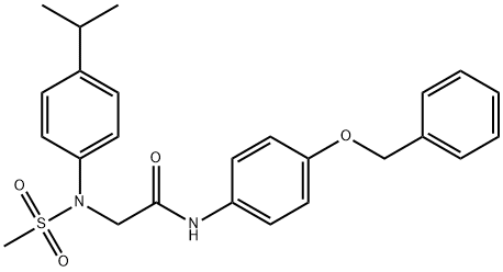 N-[4-(benzyloxy)phenyl]-2-[4-isopropyl(methylsulfonyl)anilino]acetamide Struktur