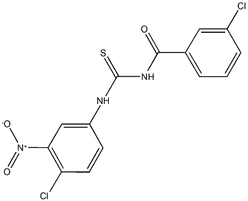 N-(3-chlorobenzoyl)-N'-{4-chloro-3-nitrophenyl}thiourea Struktur