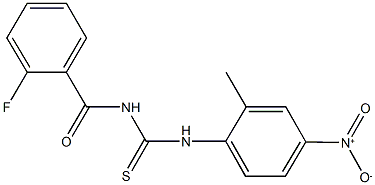 N-(2-fluorobenzoyl)-N'-{4-nitro-2-methylphenyl}thiourea Struktur