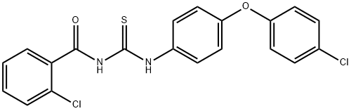 N-(2-chlorobenzoyl)-N'-[4-(4-chlorophenoxy)phenyl]thiourea Struktur