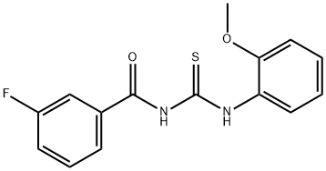 N-(3-fluorobenzoyl)-N'-(2-methoxyphenyl)thiourea Struktur