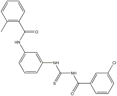 N-[3-({[(3-chlorobenzoyl)amino]carbothioyl}amino)phenyl]-2-methylbenzamide Struktur