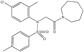 N-(2-azepan-1-yl-2-oxoethyl)-N-(4-chloro-2-methylphenyl)-4-methylbenzenesulfonamide Struktur