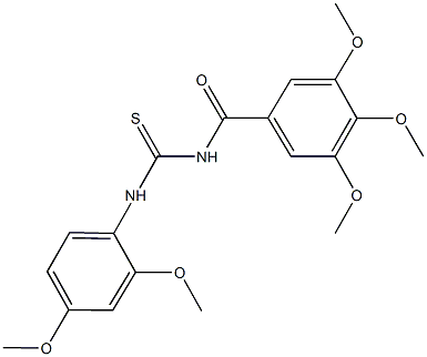 N-(2,4-dimethoxyphenyl)-N'-(3,4,5-trimethoxybenzoyl)thiourea Struktur