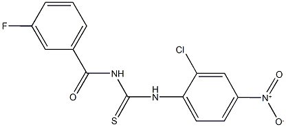 N-{2-chloro-4-nitrophenyl}-N'-[(3-fluorophenyl)carbonyl]thiourea Struktur