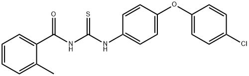 N-[4-(4-chlorophenoxy)phenyl]-N'-(2-methylbenzoyl)thiourea Struktur