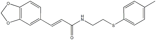 3-(1,3-benzodioxol-5-yl)-N-{2-[(4-methylphenyl)sulfanyl]ethyl}acrylamide Struktur