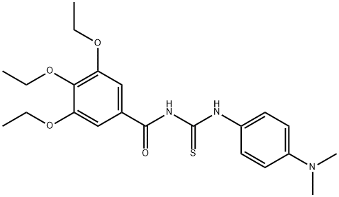 N-[4-(dimethylamino)phenyl]-N'-(3,4,5-triethoxybenzoyl)thiourea Struktur