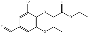 ethyl (2-bromo-6-ethoxy-4-formylphenoxy)acetate Struktur