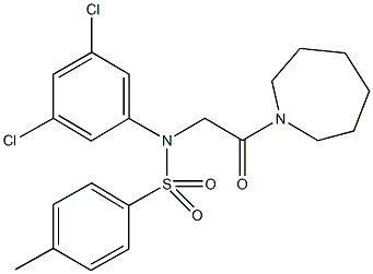 N-(2-azepan-1-yl-2-oxoethyl)-N-(3,5-dichlorophenyl)-4-methylbenzenesulfonamide Struktur