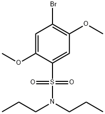 4-bromo-2,5-dimethoxy-N,N-dipropylbenzenesulfonamide Struktur