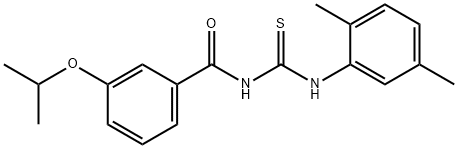 N-(2,5-dimethylphenyl)-N'-(3-isopropoxybenzoyl)thiourea Struktur