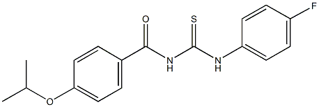 N-(4-fluorophenyl)-N'-(4-isopropoxybenzoyl)thiourea Struktur