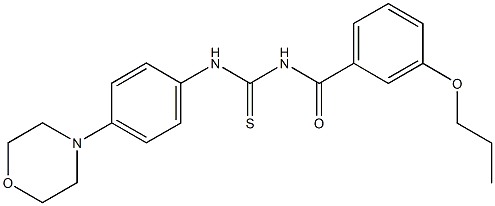 N-[4-(4-morpholinyl)phenyl]-N'-(3-propoxybenzoyl)thiourea Struktur