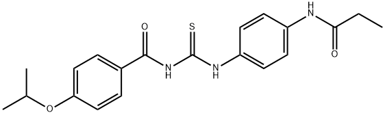 N-[4-({[(4-isopropoxybenzoyl)amino]carbothioyl}amino)phenyl]propanamide Struktur