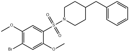 4-benzyl-1-[(4-bromo-2,5-dimethoxyphenyl)sulfonyl]piperidine Struktur