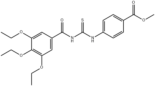 methyl 4-({[(3,4,5-triethoxybenzoyl)amino]carbothioyl}amino)benzoate Struktur