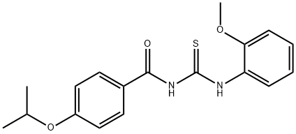 N-(4-isopropoxybenzoyl)-N'-(2-methoxyphenyl)thiourea Struktur