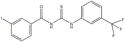 N-(3-iodobenzoyl)-N'-[3-(trifluoromethyl)phenyl]thiourea Struktur