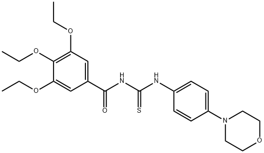 N-[4-(4-morpholinyl)phenyl]-N'-(3,4,5-triethoxybenzoyl)thiourea Struktur