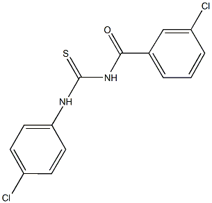 N-(3-chlorobenzoyl)-N'-(4-chlorophenyl)thiourea Struktur