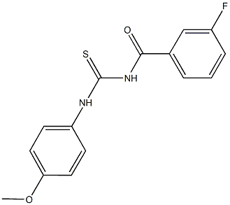 N-(3-fluorobenzoyl)-N'-(4-methoxyphenyl)thiourea Struktur