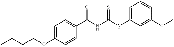 N-(4-butoxybenzoyl)-N'-(3-methoxyphenyl)thiourea Struktur