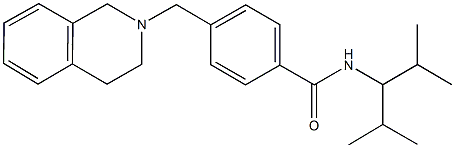 4-(3,4-dihydro-2(1H)-isoquinolinylmethyl)-N-(1-isopropyl-2-methylpropyl)benzamide Struktur