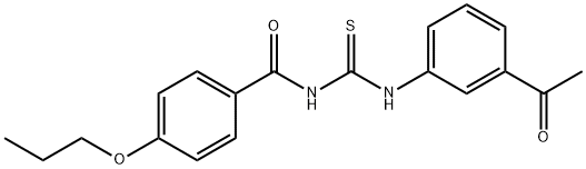 N-(3-acetylphenyl)-N'-(4-propoxybenzoyl)thiourea Struktur