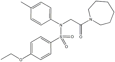 N-[2-(1-azepanyl)-2-oxoethyl]-4-ethoxy-N-(4-methylphenyl)benzenesulfonamide Struktur