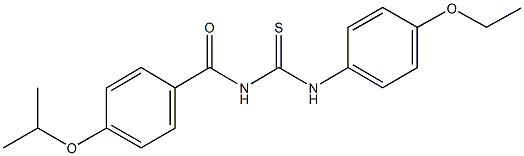 N-(4-ethoxyphenyl)-N'-(4-isopropoxybenzoyl)thiourea Struktur