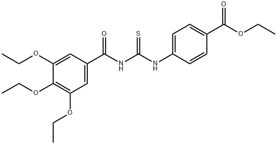 ethyl 4-({[(3,4,5-triethoxybenzoyl)amino]carbothioyl}amino)benzoate Struktur