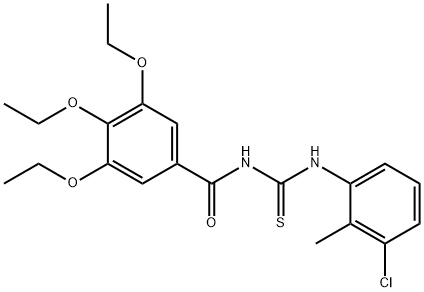 N-(3-chloro-2-methylphenyl)-N'-(3,4,5-triethoxybenzoyl)thiourea Struktur