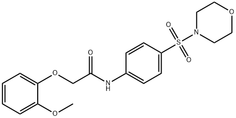 2-(2-methoxyphenoxy)-N-[4-(4-morpholinylsulfonyl)phenyl]acetamide Struktur