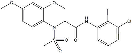 N-(3-chloro-2-methylphenyl)-2-[2,4-dimethoxy(methylsulfonyl)anilino]acetamide Struktur