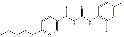 N-(4-butoxybenzoyl)-N'-(2-chloro-4-iodophenyl)thiourea Struktur