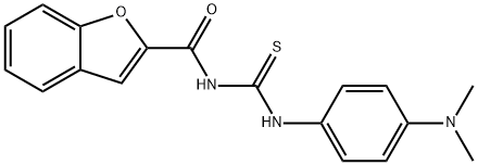 N-(1-benzofuran-2-ylcarbonyl)-N'-[4-(dimethylamino)phenyl]thiourea Struktur