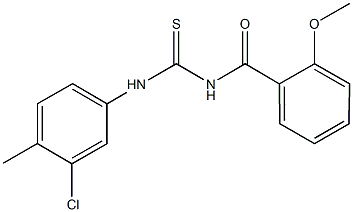 N-(3-chloro-4-methylphenyl)-N'-(2-methoxybenzoyl)thiourea Struktur