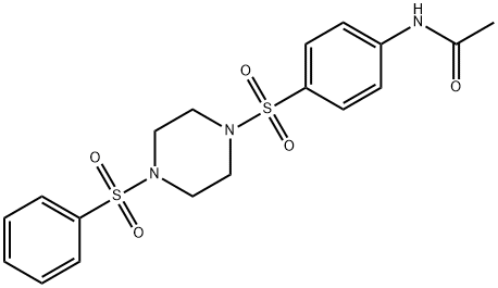 N-(4-{[4-(phenylsulfonyl)-1-piperazinyl]sulfonyl}phenyl)acetamide Struktur