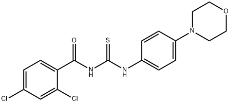 N-(2,4-dichlorobenzoyl)-N'-[4-(4-morpholinyl)phenyl]thiourea Struktur