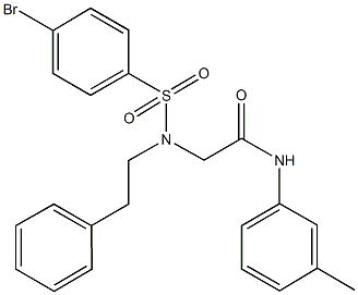 2-[[(4-bromophenyl)sulfonyl](2-phenylethyl)amino]-N-(3-methylphenyl)acetamide Struktur