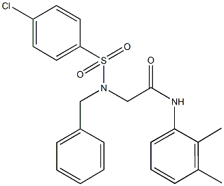 2-{benzyl[(4-chlorophenyl)sulfonyl]amino}-N-(2,3-dimethylphenyl)acetamide Struktur